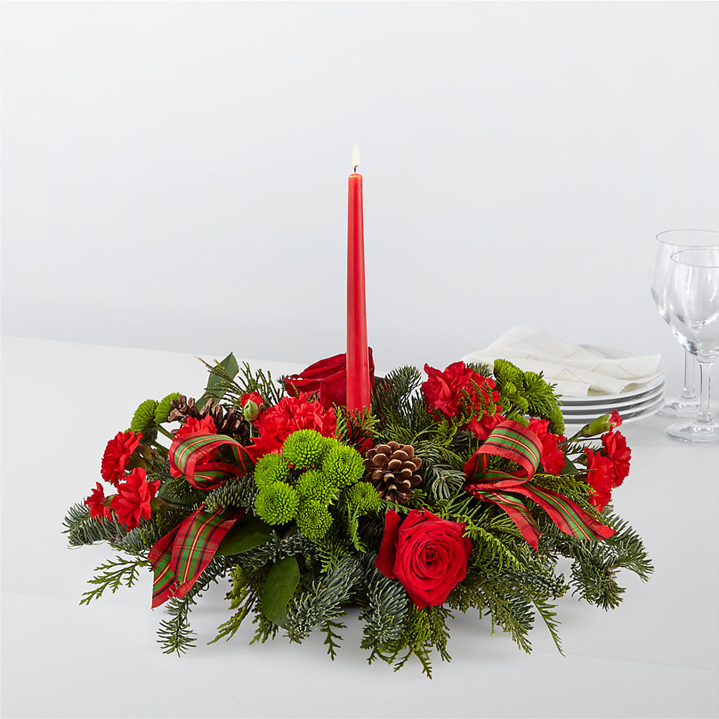 By the Candlelight Centerpiece – Greenery Plus Florist, Monroe NY