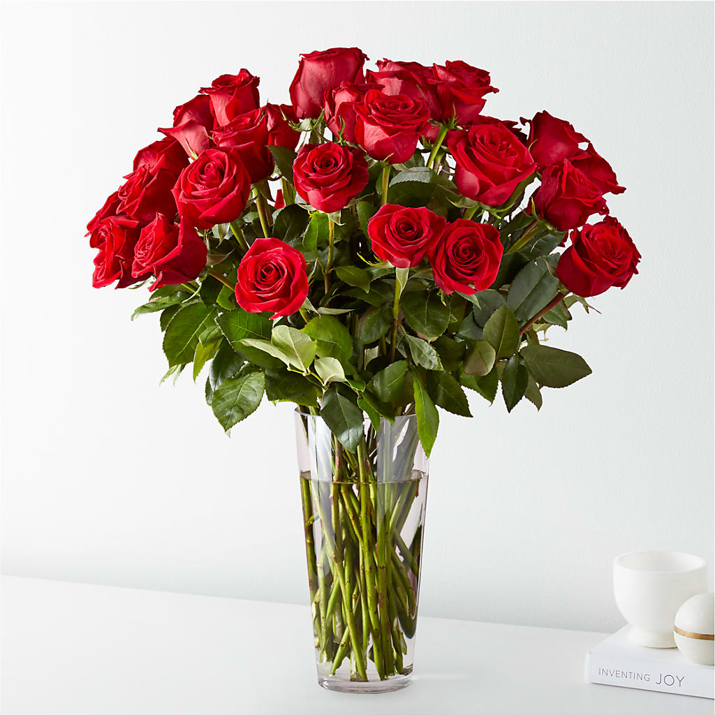 Long Stem Red Rose Bouquet – Greenery Plus Florist, Monroe NY