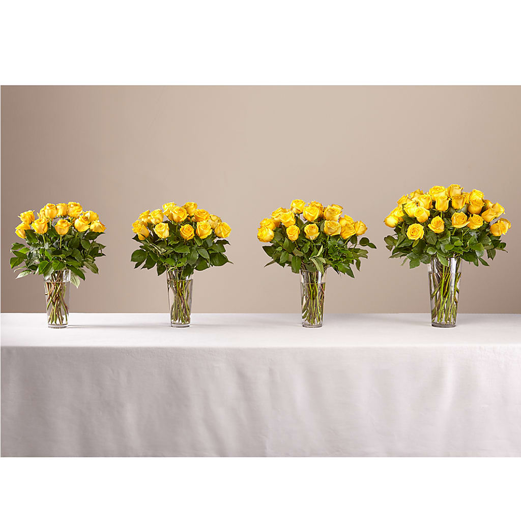 Long Stem Yellow Rose Bouquet – Greenery Plus Florist, Monroe NY