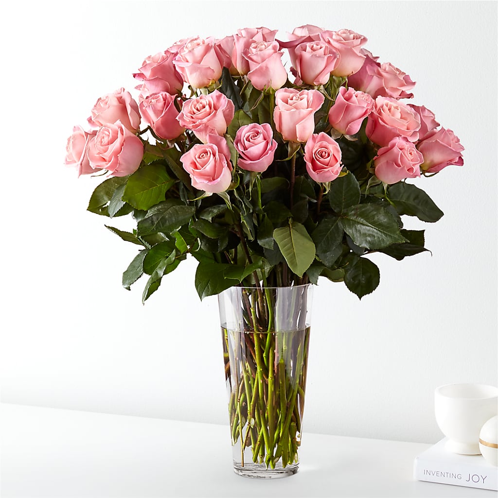 Long Stem Pink Rose Bouquet – Greenery Plus Florist, Monroe NY