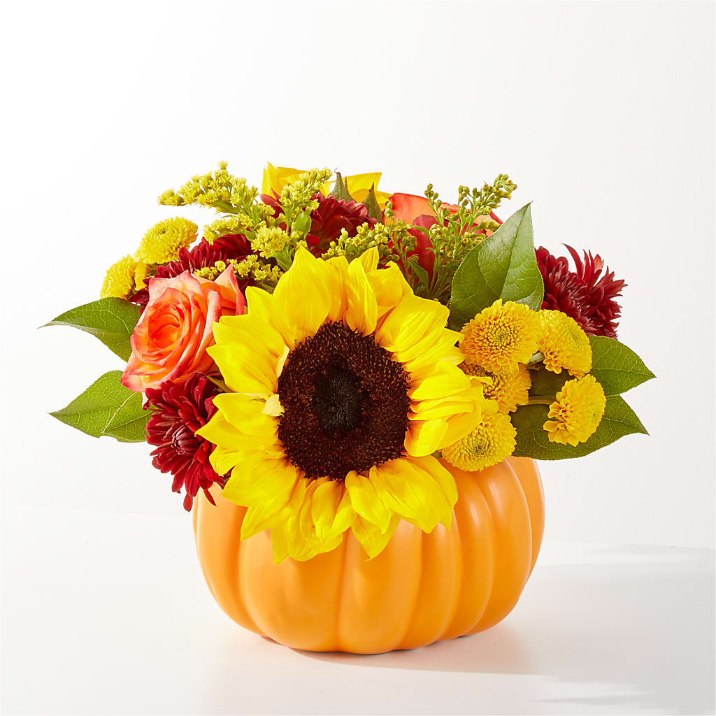 Golden Gourd Pumpkin Bouquet – Greenery Plus Florist, Monroe NY