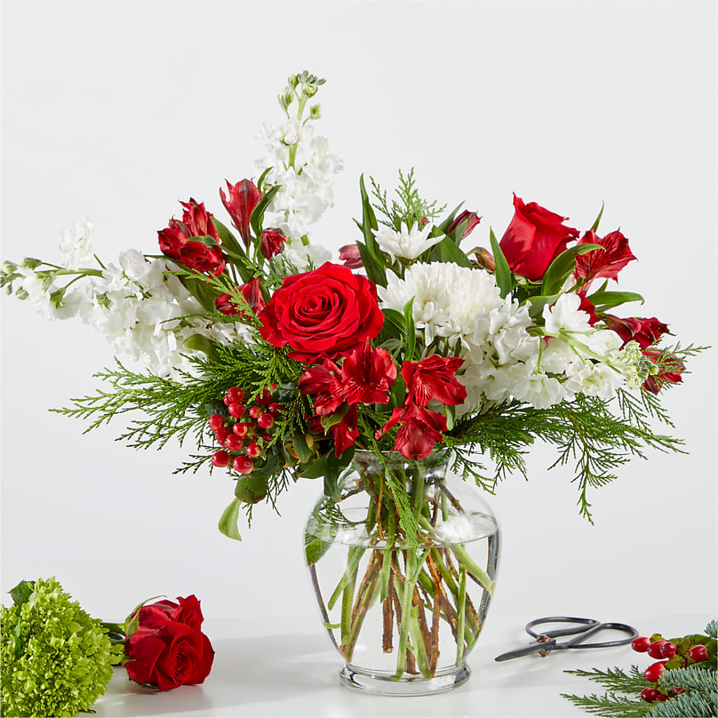 Merry Moment Bouquet – A Florist Original – Greenery Plus Florist, Monroe NY