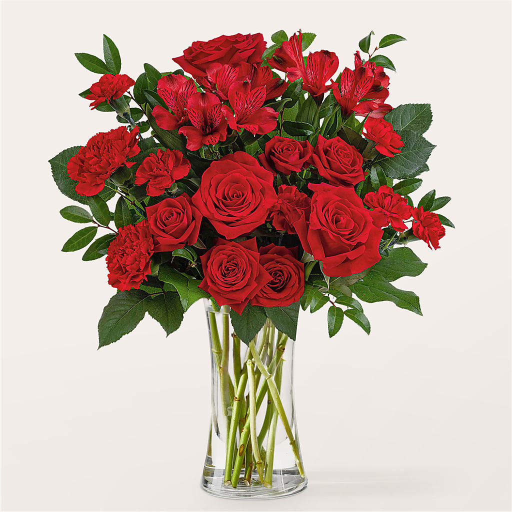 Brilliant Ruby Bouquet – Greenery Plus Florist, Monroe NY