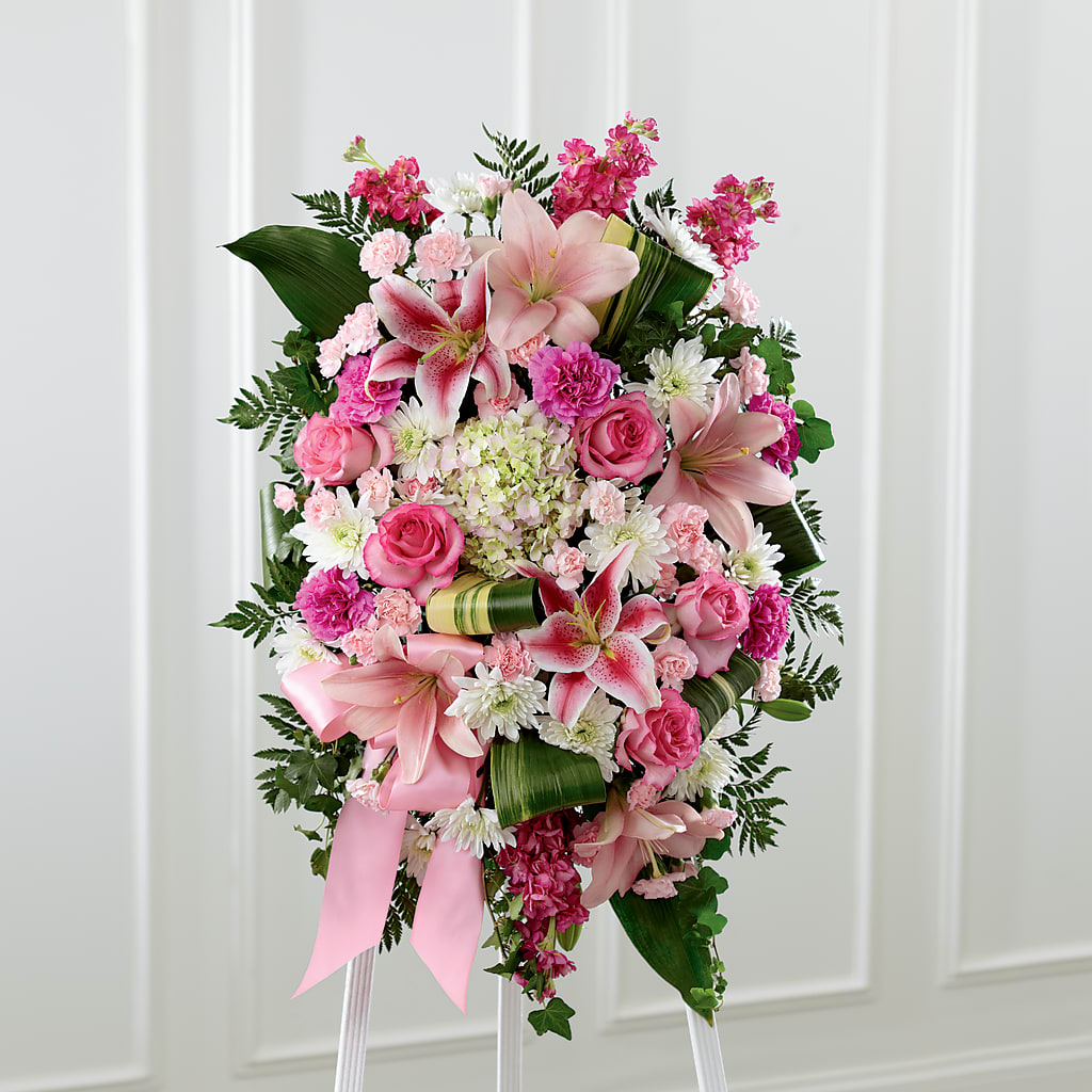 Comforting Standing Spray – Greenery Plus Florist, Monroe NY