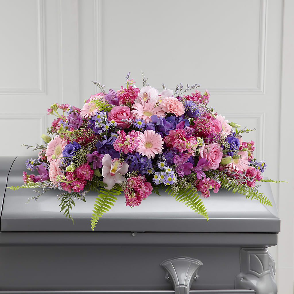 Glorious Garden Casket Spray – Greenery Plus Florist, Monroe NY
