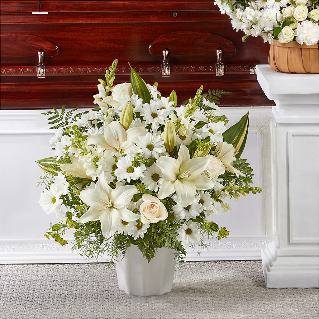 Thoughts of Tranquility Floor Basket – Greenery Plus Florist, Monroe NY