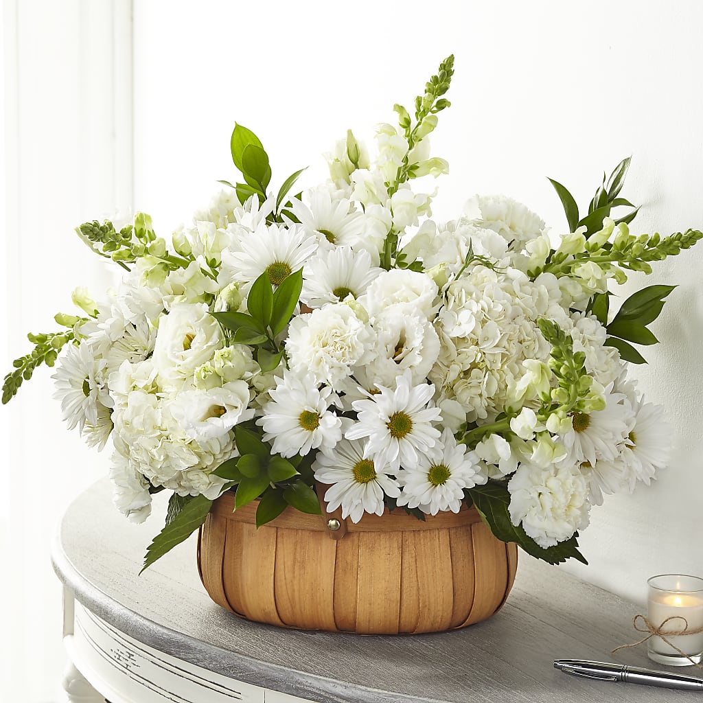 Pure Ivory Basket – Greenery Plus Florist, Monroe NY