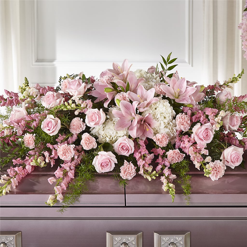 Life & Remembrance Casket Spray – Greenery Plus Florist, Monroe NY