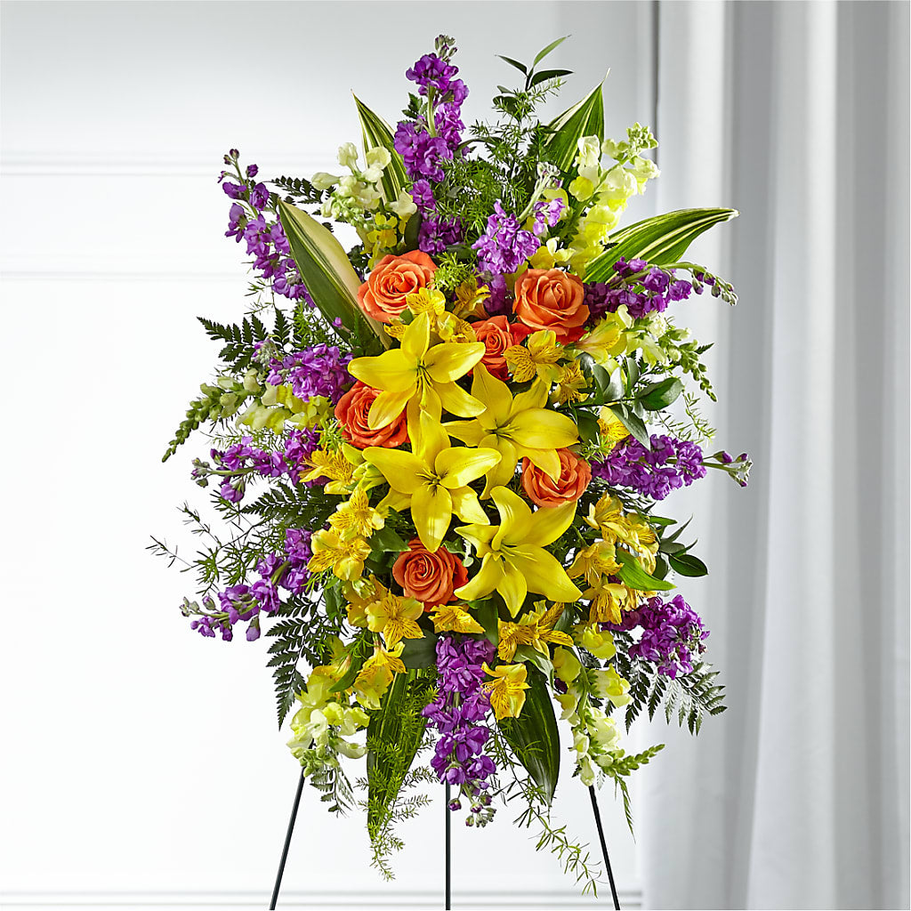 Thoughtful Prayers Standing Spray – Greenery Plus Florist, Monroe NY