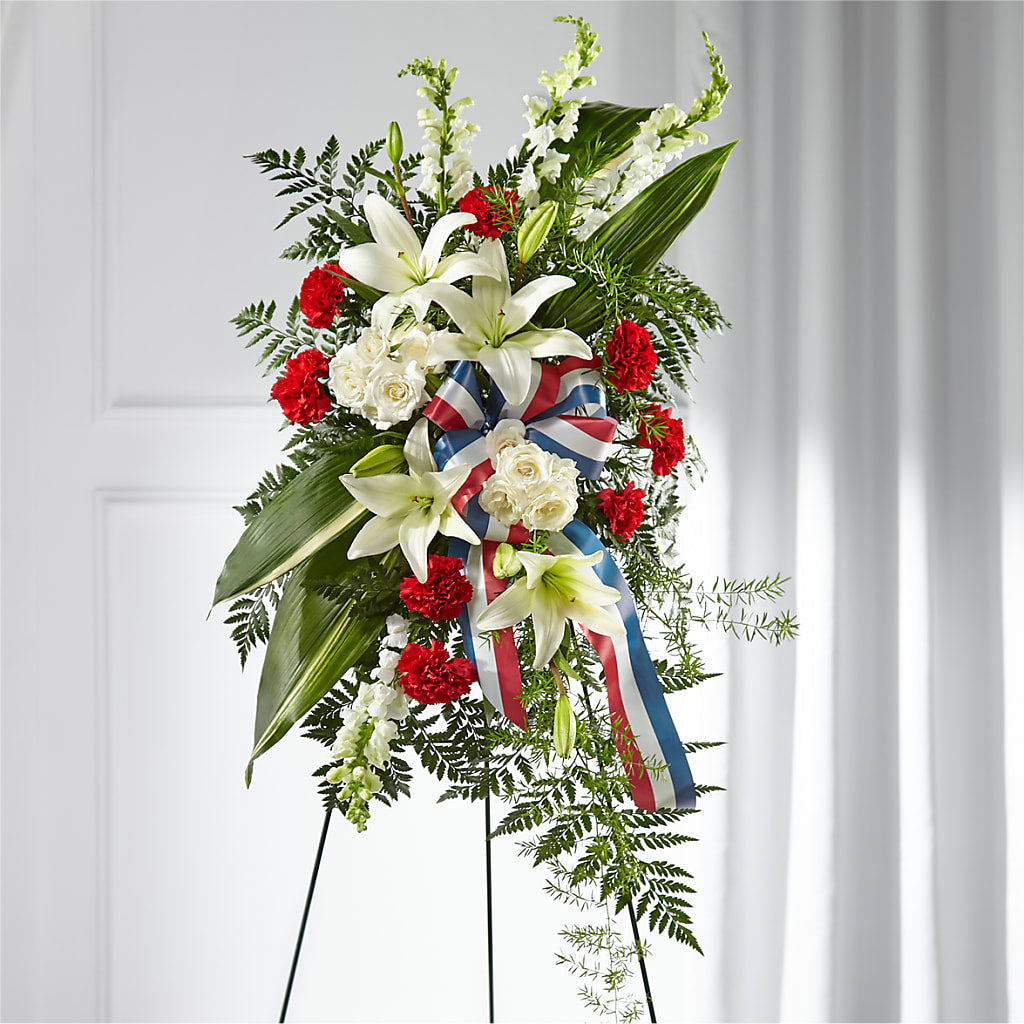 Stars of Life Standing Spray – Greenery Plus Florist, Monroe NY