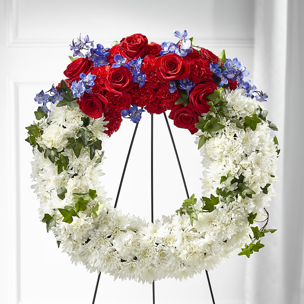 Patriotic Passion Wreath – Greenery Plus Florist, Monroe NY