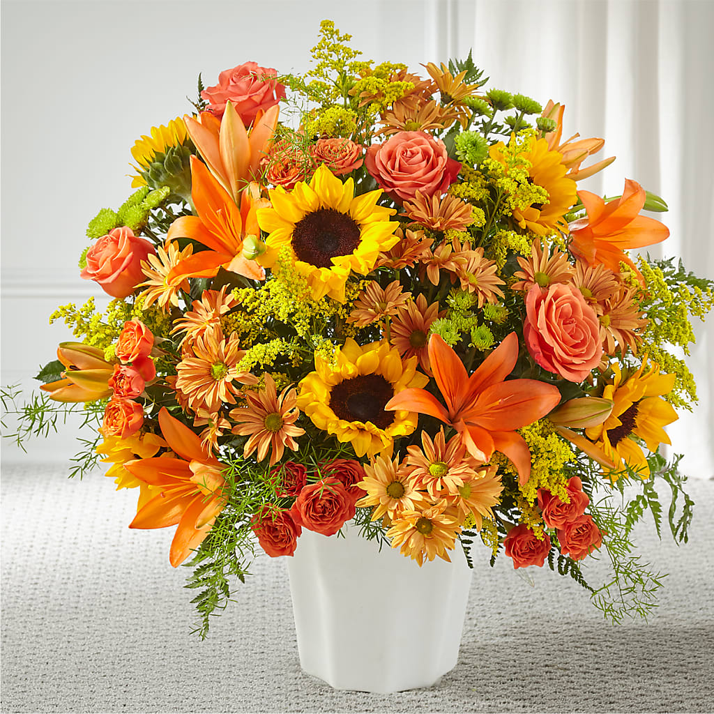 Harvest Thoughts Floor Basket – Greenery Plus Florist, Monroe NY