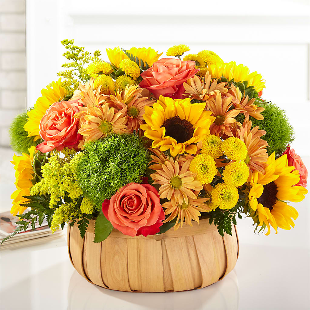 Harvest Sunflower Basket – Greenery Plus Florist, Monroe NY