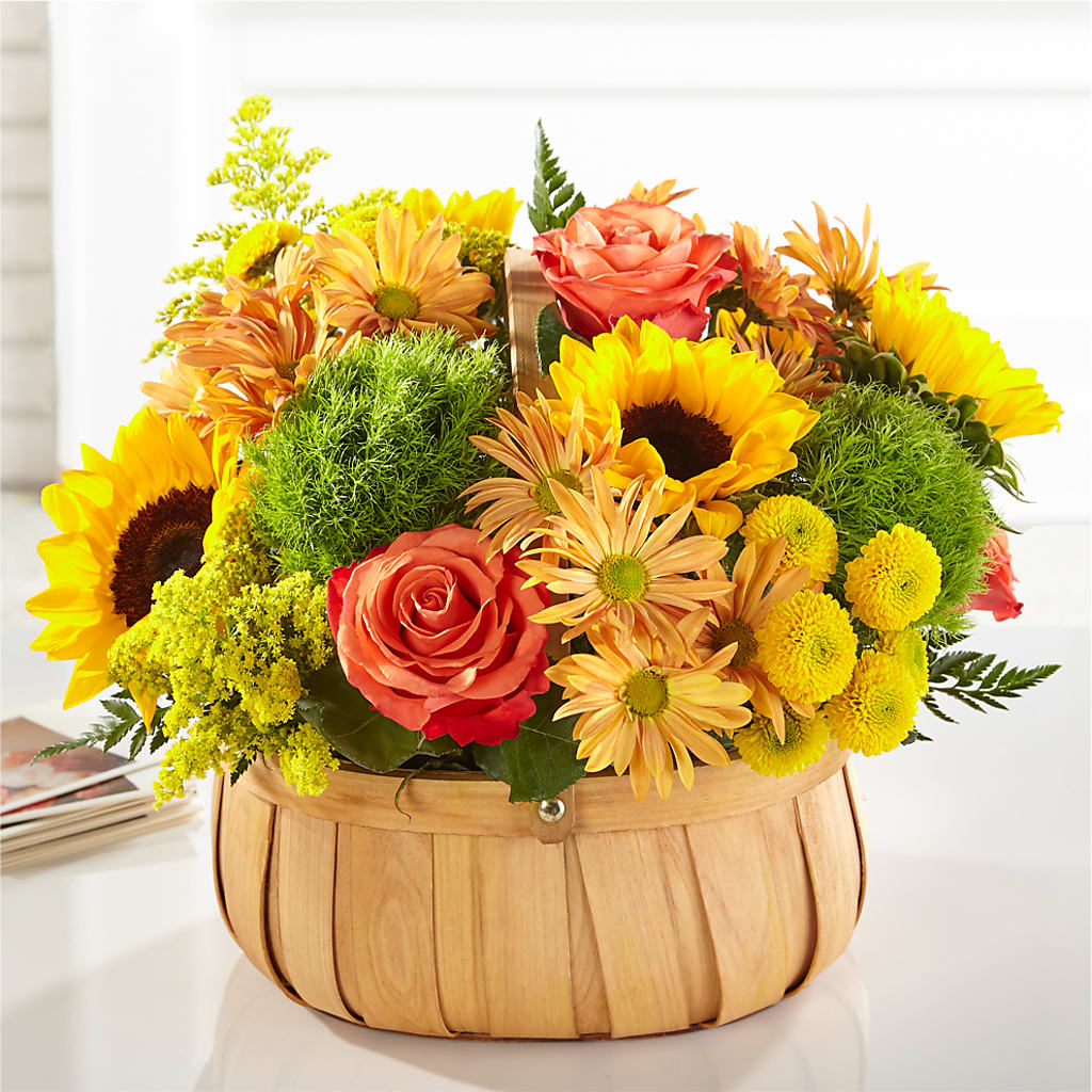 Harvest Sunflower Basket – Greenery Plus Florist, Monroe NY
