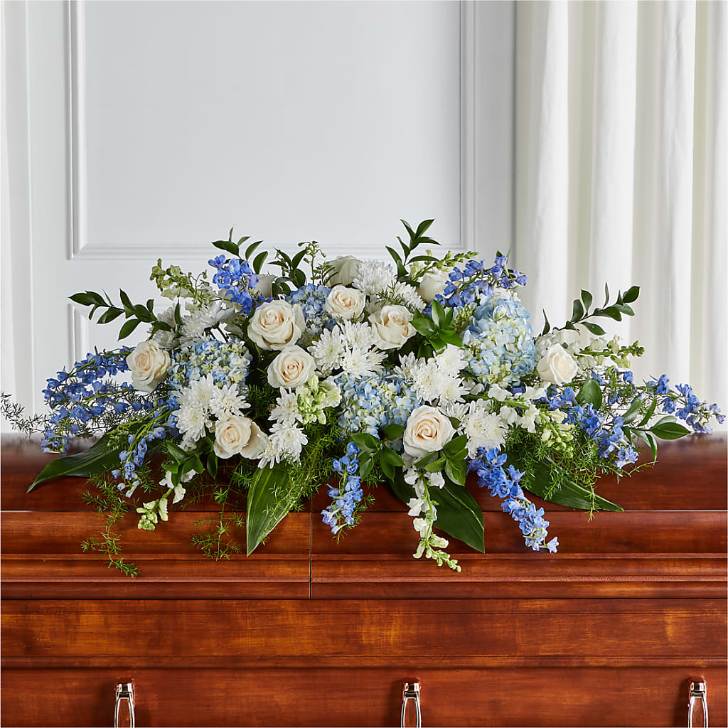 Timeless Essence Casket Spray – Greenery Plus Florist, Monroe NY