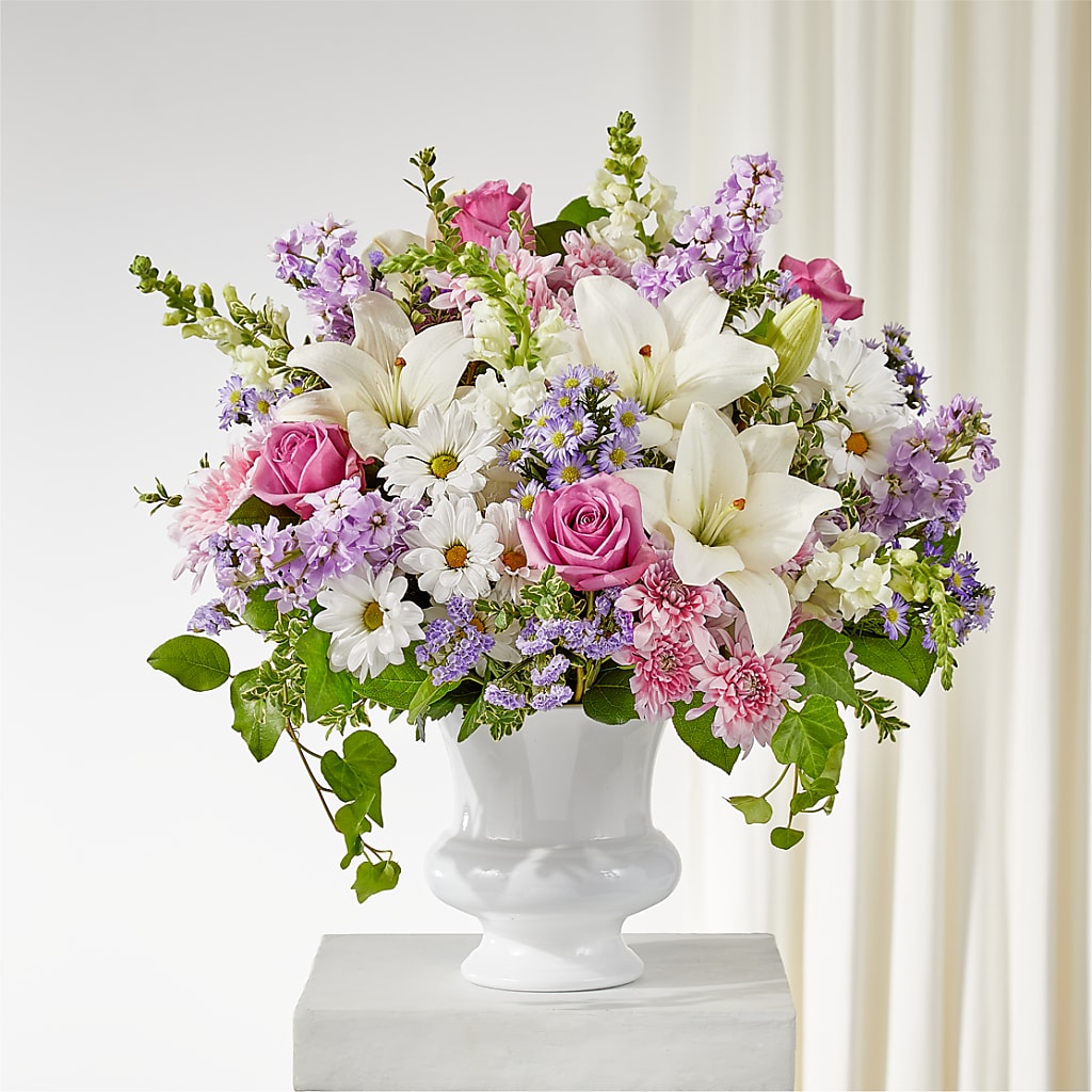 Remarkable Life Urn Arrangement – Greenery Plus Florist, Monroe NY