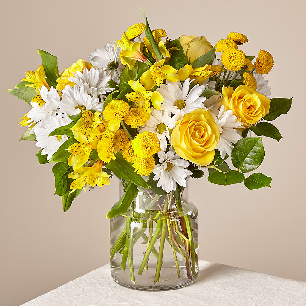 Sunny Sentiments Bouquet – Greenery Plus Florist, Monroe NY