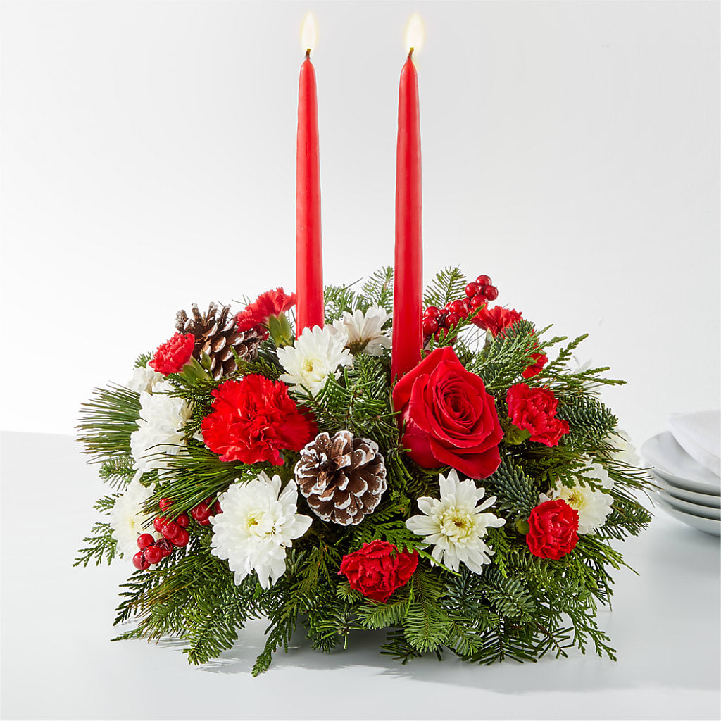 Holiday Soiree Centerpiece – Greenery Plus Florist, Monroe NY
