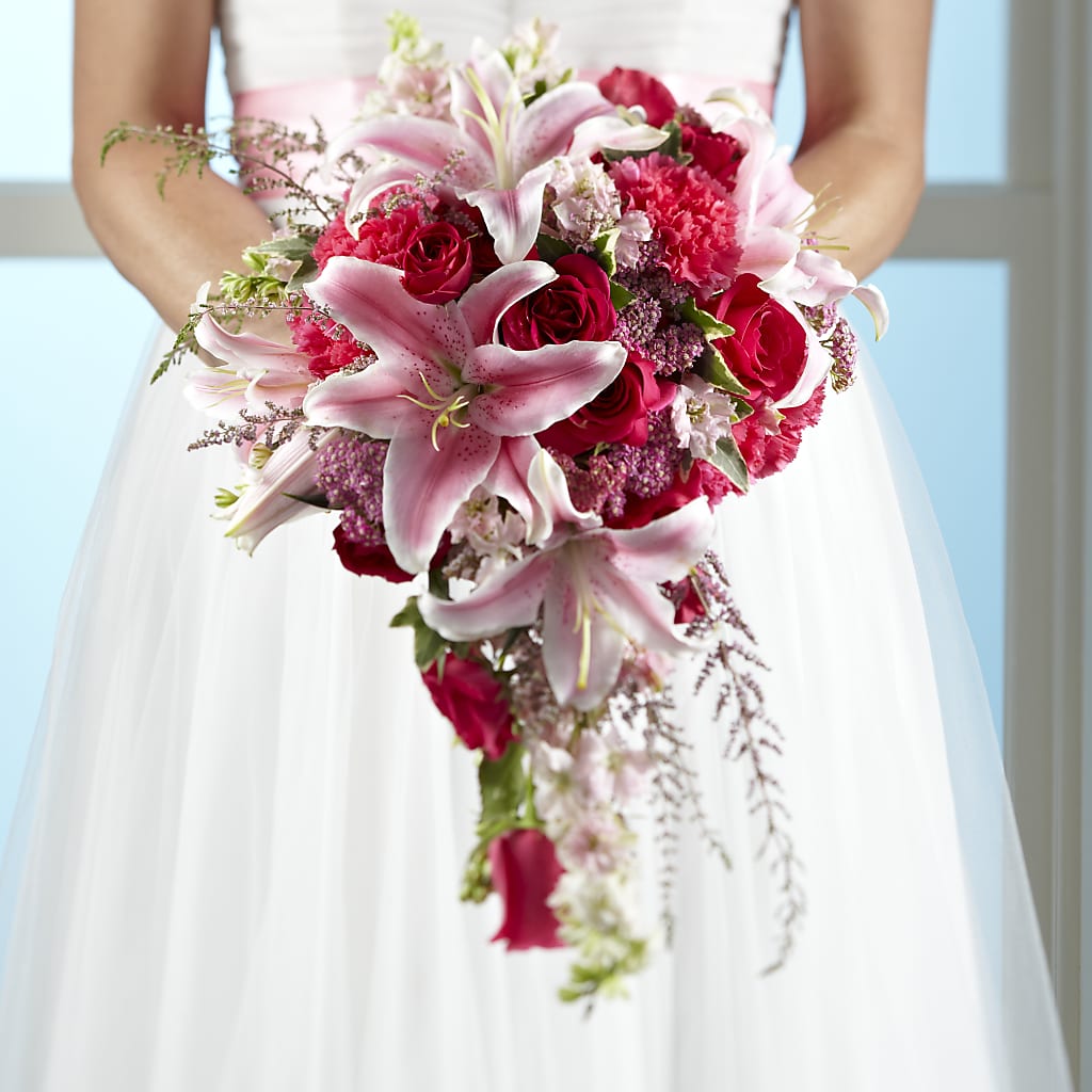 white lily and rose bridal bouquet Lily & Rose Bouquet