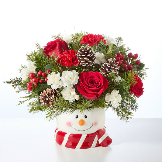 Jolly Snowman Bouquet –  Greenery Plus Florist, Monroe NY