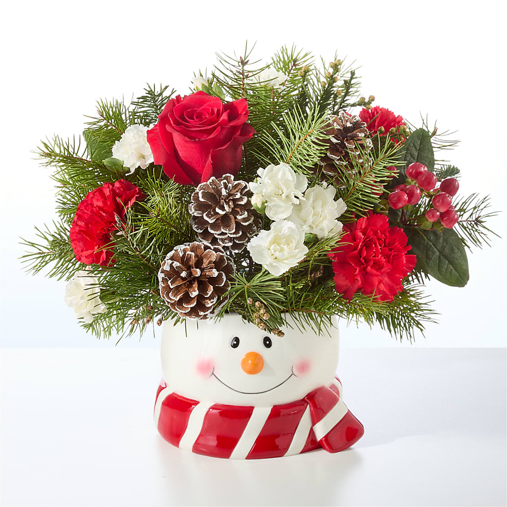 Jolly Snowman Bouquet –  Greenery Plus Florist, Monroe NY