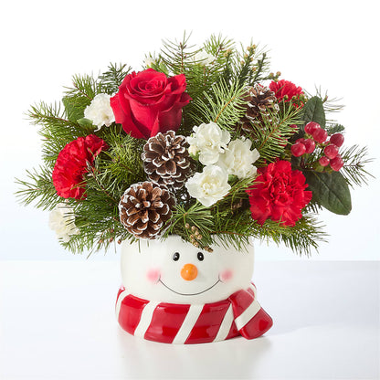 Jolly Snowman Bouquet –  Greenery Plus Florist, Monroe NY