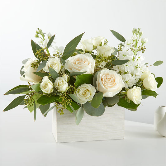 Fresh Linen Box Bouquet –  Greenery Plus Florist, Monroe NY