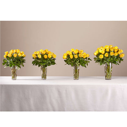 Long Stem Yellow Rose Bouquet –  Greenery Plus Florist, Monroe NY