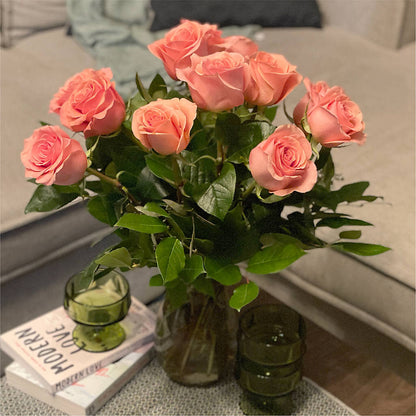 Long Stem Pink Rose Bouquet –  Greenery Plus Florist, Monroe NY