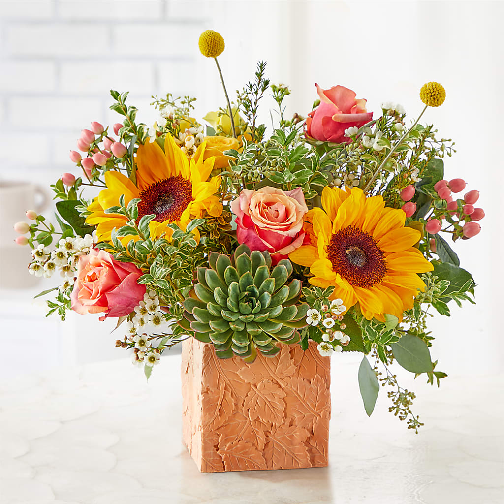 Sunflower Season Bouquet –  Greenery Plus Florist, Monroe NY