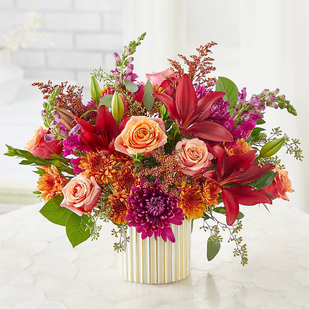 Burgundy Landscape Bouquet –  Greenery Plus Florist, Monroe NY