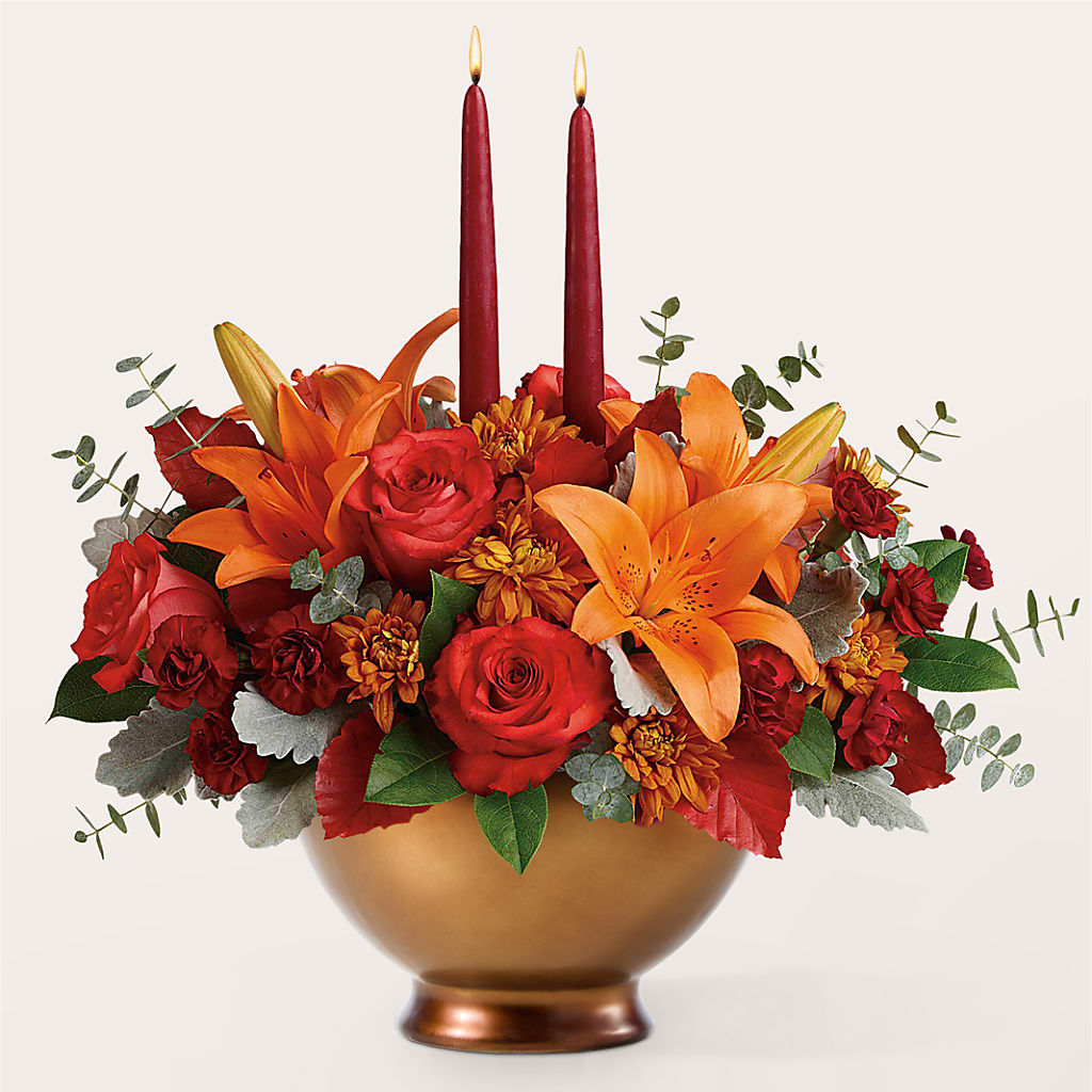 Fruits of Fall Centerpiece –  Greenery Plus Florist, Monroe NY