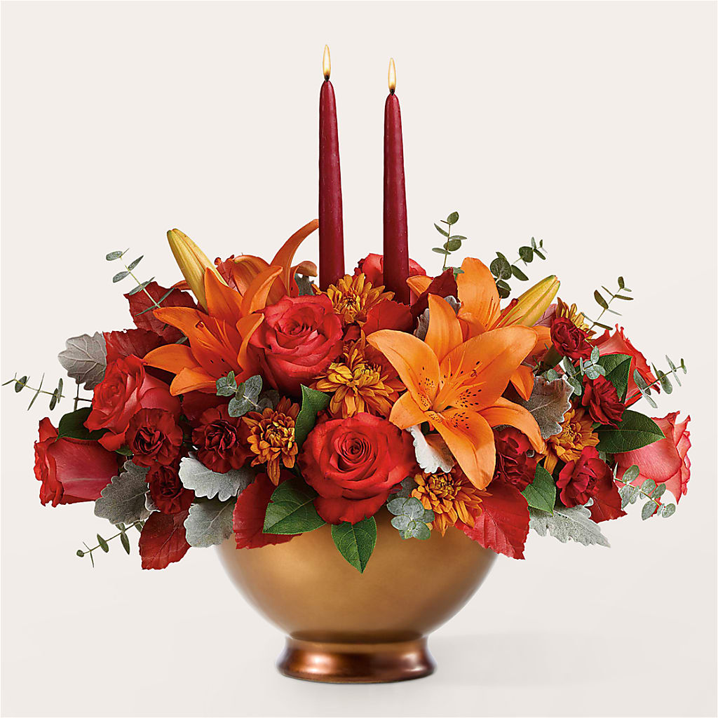 Fruits of Fall Centerpiece –  Greenery Plus Florist, Monroe NY