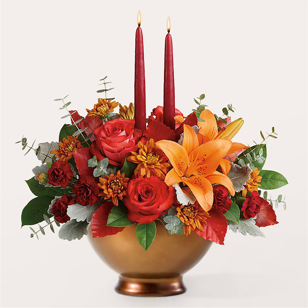 Fruits of Fall Centerpiece –  Greenery Plus Florist, Monroe NY