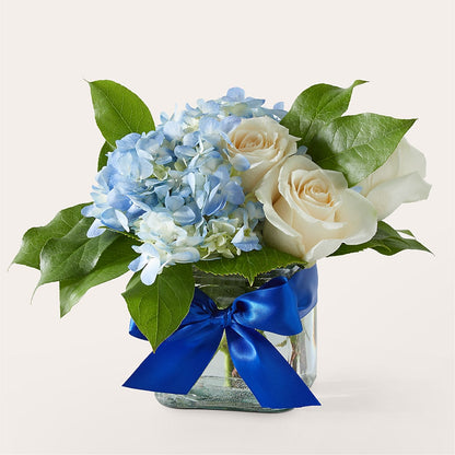 Sky Blue Delight Bouquet –  Greenery Plus Florist, Monroe NY