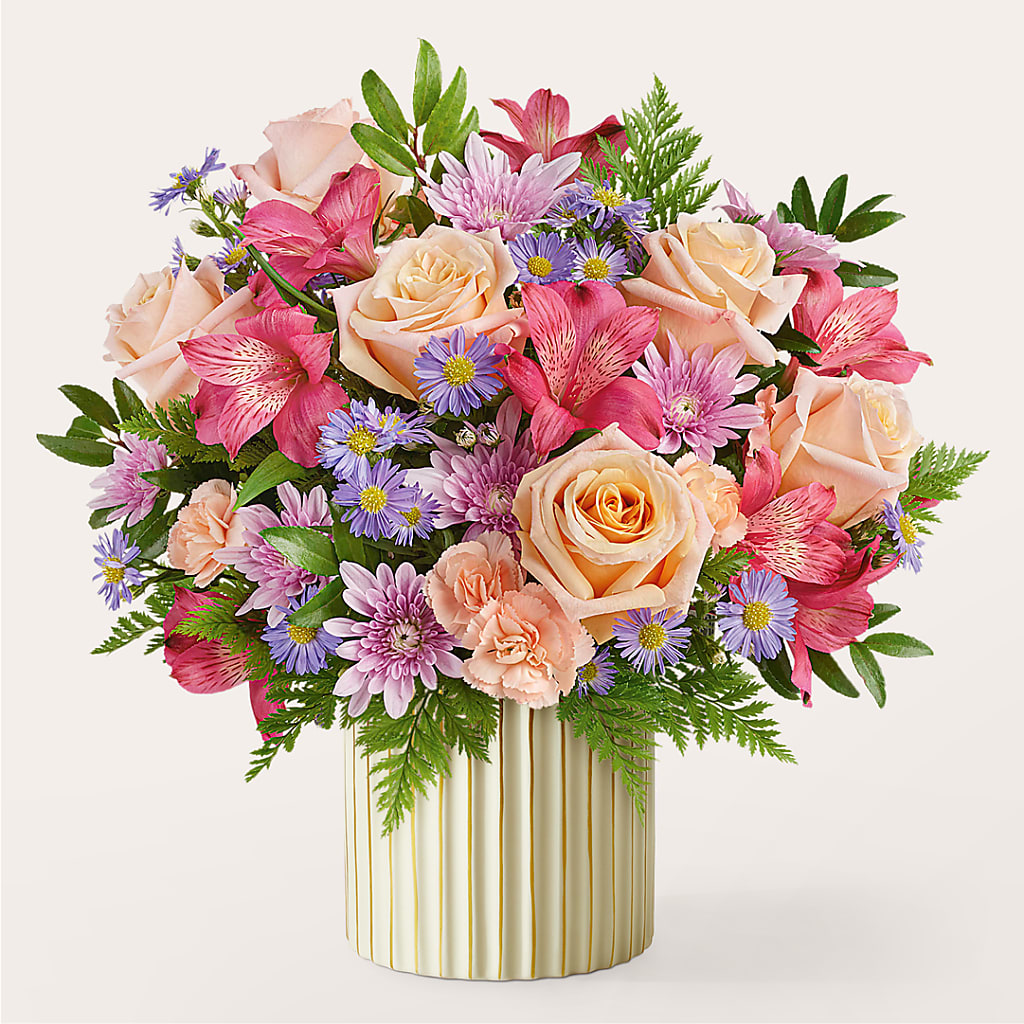 Sunset Serenade Bouquet – lavender, peach, pink, purple flower