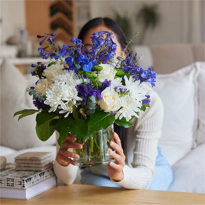 Cerulean Waves Bouquet –  Greenery Plus Florist, Monroe NY