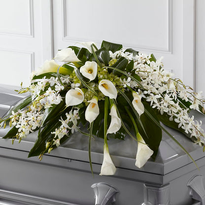Angel Wings Casket Spray –  Greenery Plus Florist, Monroe NY