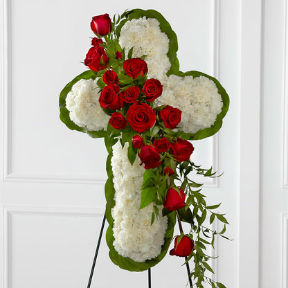 Floral Cross Easel –  Greenery Plus Florist, Monroe NY