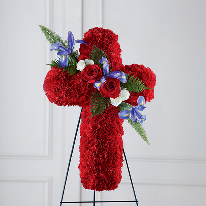 Faithful Hero Floral Cross –  Greenery Plus Florist, Monroe NY