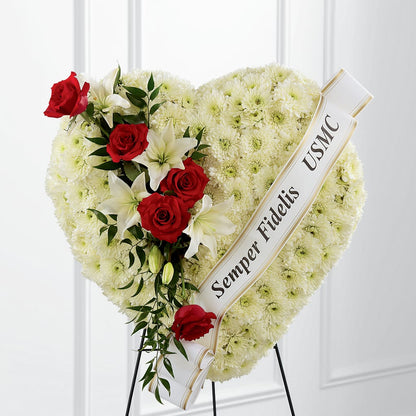Heartfelt Hero Standing Heart –  Greenery Plus Florist, Monroe NY