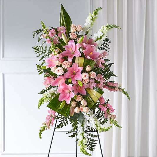 Elegant Embrace Standing Spray –  Greenery Plus Florist, Monroe NY
