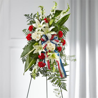 Stars of Life Standing Spray –  Greenery Plus Florist, Monroe NY