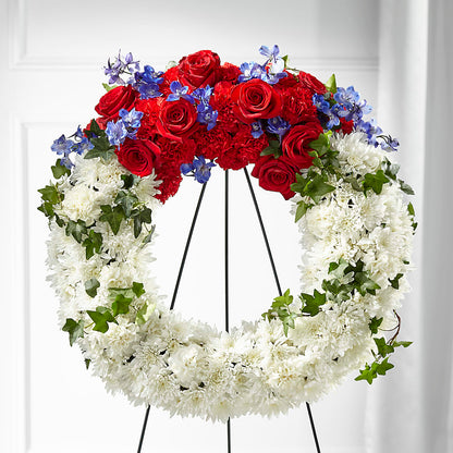 Patriotic Passion Wreath –  Greenery Plus Florist, Monroe NY