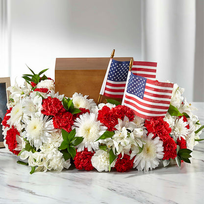 Spirit of Patriotism Cremation Adornment –  Greenery Plus Florist, Monroe NY