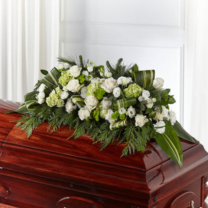 Hopeful Gesture Casket Spray –  Greenery Plus Florist, Monroe NY