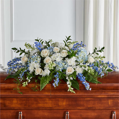 Timeless Essence Casket Spray –  Greenery Plus Florist, Monroe NY