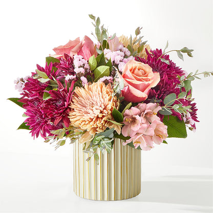 Berry Cobbler Bouquet with Ivory Vase –  Greenery Plus Florist, Monroe NY