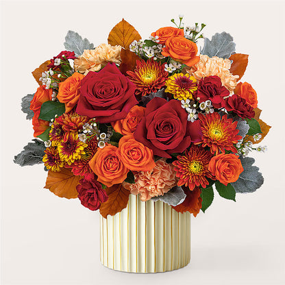 Merlot Bouquet with Ivory Vase –  Greenery Plus Florist, Monroe NY