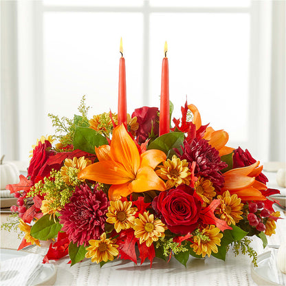 Autumn's Embrace Centerpiece –  Greenery Plus Florist, Monroe NY